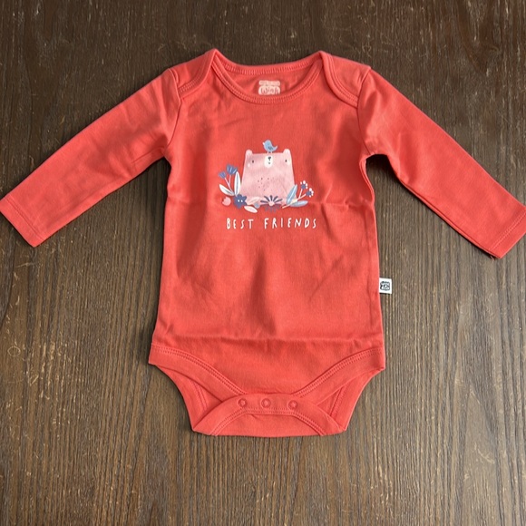 Wink & Blink Organic Girls Long Sleeve Bodysuits 4 pack - Picture 8 of 12